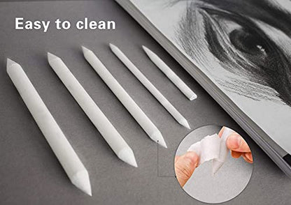 N NOROCME 10 PCS Blending Stumps,Sponge Pens and Sandpaper Pencil Sharpener - size: 10 count