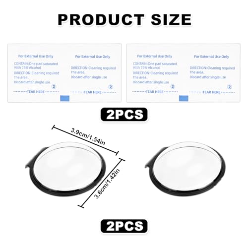 2pcs Lens Guards for DJI Osmo 360 Camera, Snap-On Front and Rear Lens Protector Case Cover Caps Compatible with DJI Osmo 360 Accessories