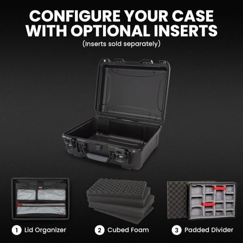 NANUK 930 Waterproof Hard Case with Wheels, Empty Interior, Carry On - color: Black, style: Empty
