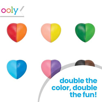 Ooly I Heart Art Erasable Twistable Crayons, Set of 12 - style: Heart Crayons