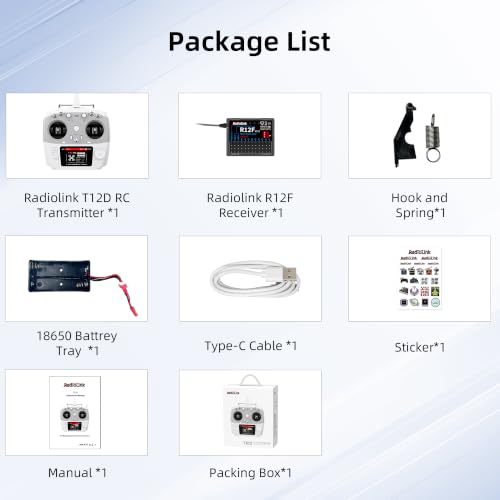 Radiolink T12D V2 2.4G 12 Channels JR ELRS RC Transmitter & R12F Receiver