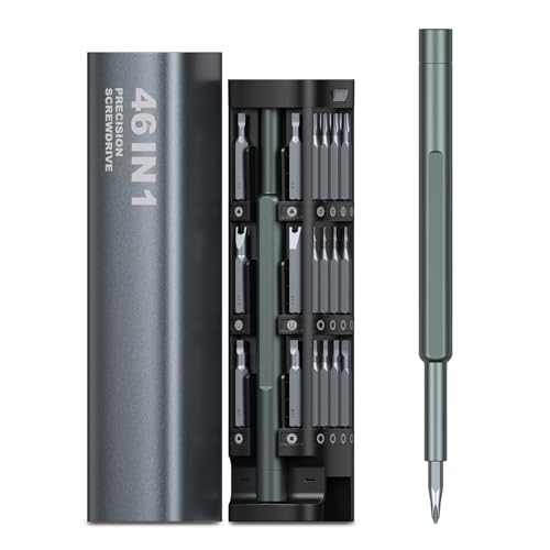 Precision Screwdriver Set, 46 in 1 Mini Magnetic Screwdriver Set, Multifunction Precision Kit, Portable Repair Tool Kit for Computer, Eyeglass, Phone, Watch