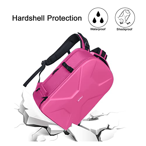 MOSISO Camera Backpack, DSLR/SLR/Mirrorless Photography Camera Bag - color: Rose Red