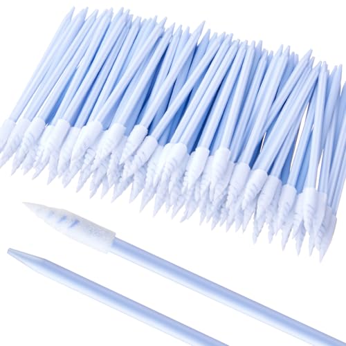 Chinco 200 Pcs Cleaning Swabs 2.56'' Sponge Tip Swabs Sticks Blue - color: Blue