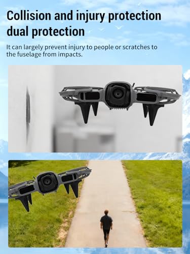 4-Pack Drone Landing Gear for DJI Neo 2, Lightweight Extension Legs Anti-Scratch Protector Bracket, Shockproof Plastic for DJI Neo Drone Accessories (Black)