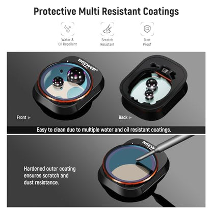 NEEWER ND & CPL Filter Set Compatible with DJI Mini 4 Pro, 8 Pack UV CPL ND8 ND16 ND32 ND64 ND128 ND256 CPL Polarizer Neutral Density Drone Lens Filters, Multi Coated HD Optical Glass/Aluminum Frame - size: Mini 4Pro, style: 8 Pack ND&CPL&UV Filter