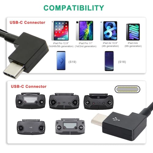 cablecc Remote Controller OTG Data Cable Type-C to Type-C USB-C Compatible with FPV Aerial Photography Mavic Pro Platinum Mavic Pro RC Accessories - style: Type-C to Type-C