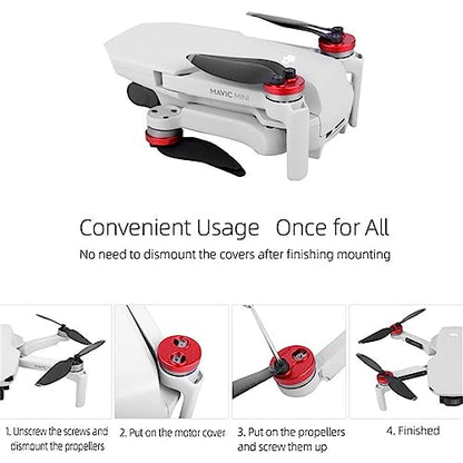 Mavic Mini 3 2 1 Motor Cover Cap Drone Dust-Proof Engine Protector Guard Protective Accessories for DJI Mavic Mini 2 SE 3 Pro (for Mini 1 Red) - size: for Mini 1 Red