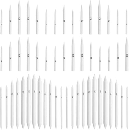 FEBSNOW 108Pcs Blending Stumps and Tortillions Sticks for Art Drawing