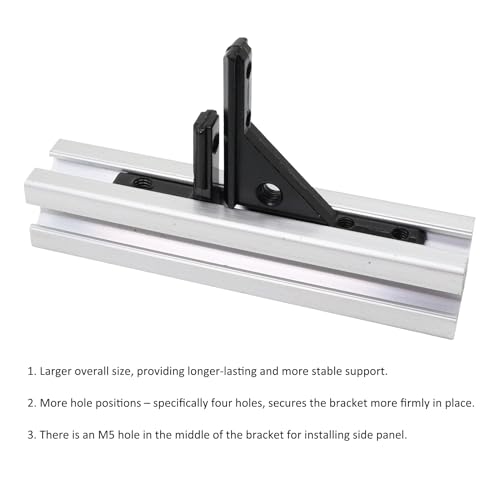 20Pcs 2020 Aluminum Extrusion Black Corner Bracket T Slot Inside L Shape Joint Angle Hardware Panel Mount Connector with Screws for 20 Series 20/20 2040 V Slot Extruded Aluminum Profile - style: 20 sets with M4