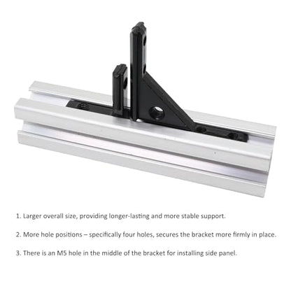 20Pcs 2020 Aluminum Extrusion Black Corner Bracket T Slot Inside L Shape Joint Angle Hardware Panel Mount Connector with Screws for 20 Series 20/20 2040 V Slot Extruded Aluminum Profile - style: 20 sets with M4
