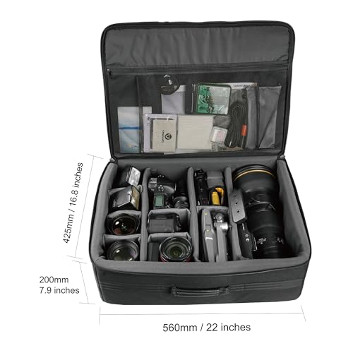 VANGUARD Divider Bag 53 Customizable Insert/Protection Bag for DSLR Camera, Lenses, Accessories, 38 Liter Capacity - size: DIVIDER BAG 53