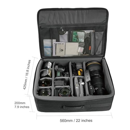 VANGUARD Divider Bag 53 Customizable Insert/Protection Bag for DSLR Camera, Lenses, Accessories, 38 Liter Capacity - size: DIVIDER BAG 53