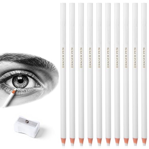 Ptwola 10 Pack Drawing Eraser Pen for Artists Perfection Detail Erasers Pen