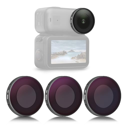 H&Y ND8 ND16 ND64 Filter Kit for DJI Osmo Nano, HD Optical Glass | 3 Pack Multicoated HD Optical Glass Neutral Density Filter, Ultra-Lightweight Screw-On Design for Vlog/Video - size: ND8+ND16+ND64