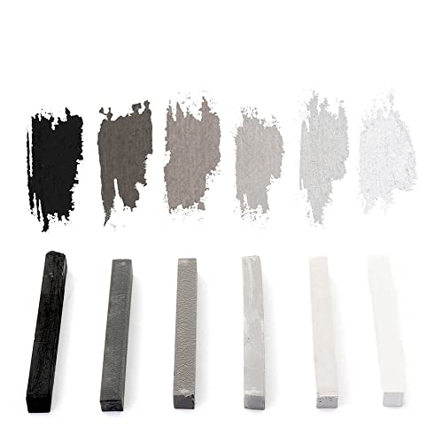 Pacific Arc - Sketching Pastel Set, 3 piece - Soft - Black - For Sketching, Blending, Coloring and Drawing - Non-Toxic - color: Black Color Soft 3pc