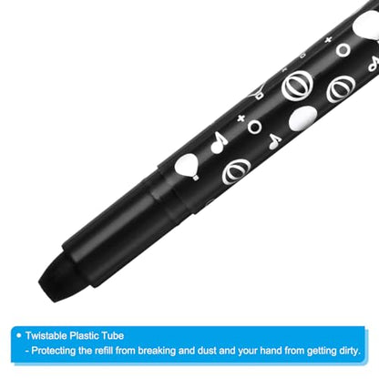 PATIKIL Watercolor Gel Crayon, 6Pcs Twist Coloring Black Crayon - color: Black