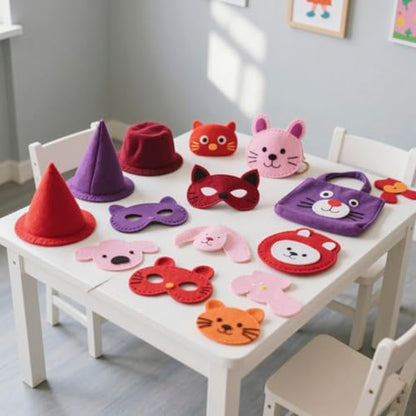 12 Rolls 8"x35" Large Stiff Felt Sheets, 1mm Felt Fabric Sheet for Crafts - color: Red Series