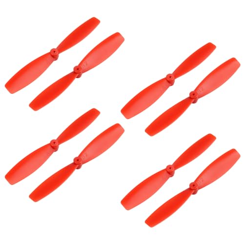 4 Pair Mini Propellers, 55mm 2-Vane, CW & CCW, Red - color: 4 Pair (Red)