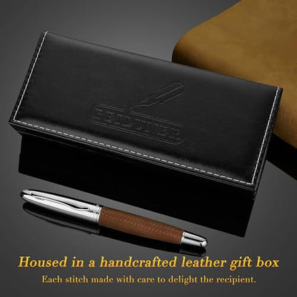 BEILUNER 318 Luxury, Elegant,Full Grain Oil Tan Crazy Horse Cowhide Leather - color: Deep brown