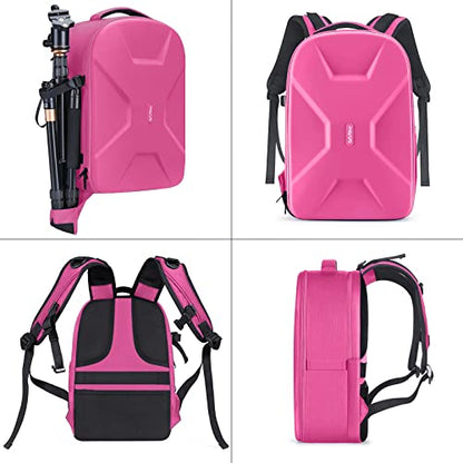 MOSISO Camera Backpack, DSLR/SLR/Mirrorless Photography Camera Bag - color: Rose Red