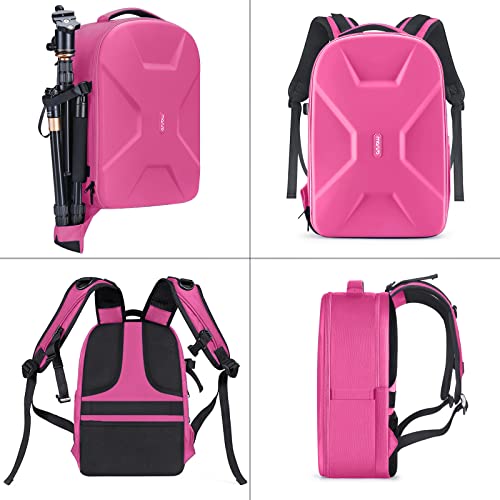 MOSISO Camera Backpack, DSLR/SLR/Mirrorless Photography Camera Bag - color: Rose Red