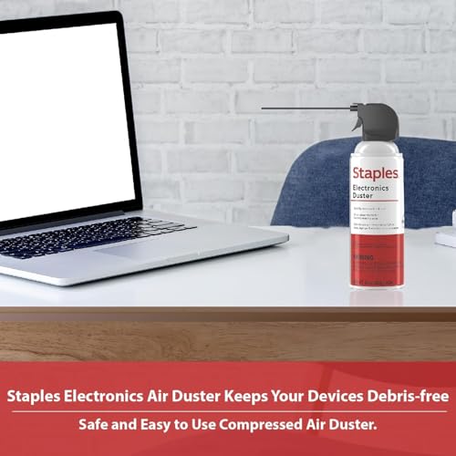 Staples Compressed Air Duster, 10 oz Can, Electronics & Keyboards, Office