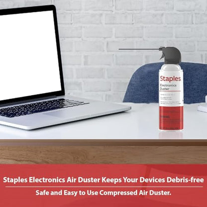 Staples Compressed Air Duster, 10 oz Can, Electronics & Keyboards, Office