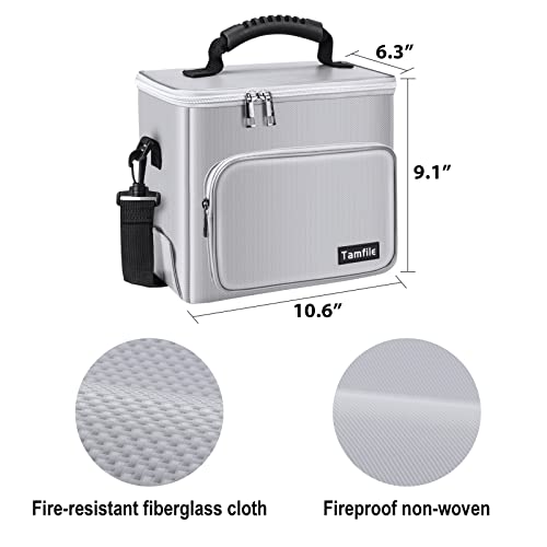 Tamfile Fireproof Lipo Battery Bag, 4200°F Explosionproof Lipo Safe, Silver - color: Silver