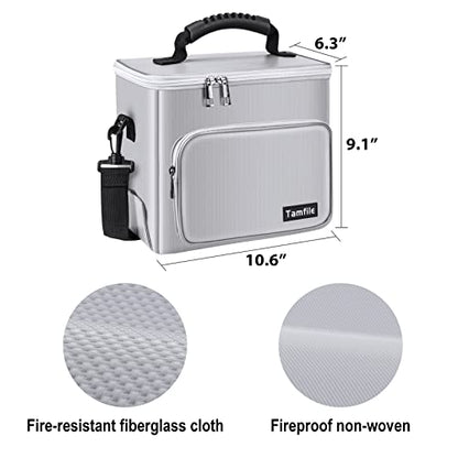 Tamfile Fireproof Lipo Battery Bag, 4200°F Explosionproof Lipo Safe, Silver - color: Silver