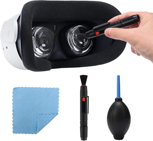 Cleaning Tools Compatible with Vision Pro, Quest 3, Quest 2, Rift S, HTC Vive, PS4 VR Headset, Drone, Cameras, Optical Lens, Lens Cleaning Kit