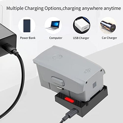 Hanatora Battery USB Charger with PD/QC3.0 for DJI Air 2S,Mavic Air 2 Drone, Charging Hub Accessories