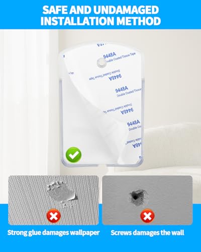 4 PCS Remote Control Holders Wall Mount, Self Adhesive TV Air Conditioner Remote Control Holder, Wall Mount Storage Holder Organizer Wall Pen Holder for Home Office School (Black White Gray Clear) - color: Black+White+Gray+Clear