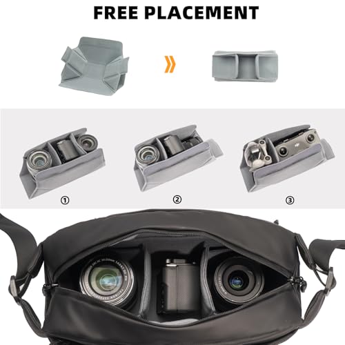 Besnfoto Everyday Crossbody Bag Camera Sling Bag - color: Grey