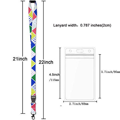 5 Pack Adjustable Lanyards Quick Release with ID Badge Holder Vertical - color: 5 Pack Lanyard With Badge Holder