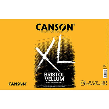 Canson XL Series Bristol Paper Pad, Textured, 11x17 in - size: 11x17, style: Bristol, Vellum