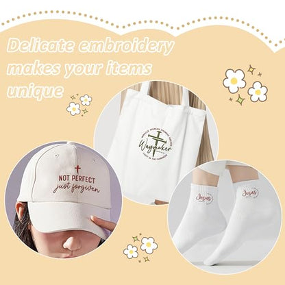 Religious Water Soluble Stabilizer Embroidery Patterns, 3 Sheets - color: Christian973