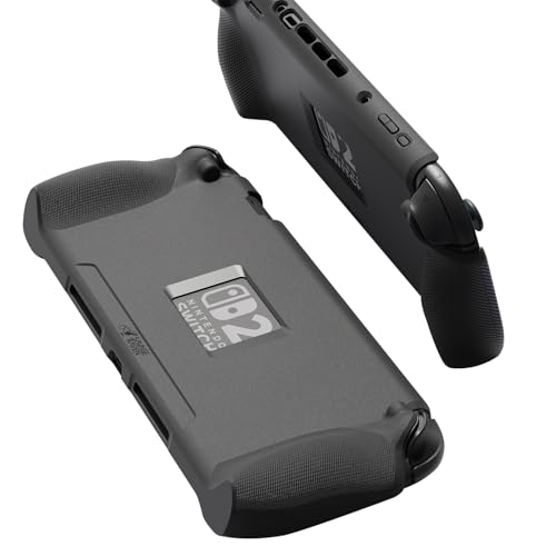 Savage Raven by Skull & Co. StandGrip for Nintendo Switch 2 : A Soft Protective Case with Textured Grips Full Protection and Stand, Shock-Absorption Non-Slip and Anti-Scratch Cover - Black - color: Black