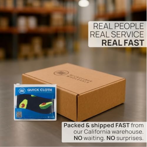 Microfiber Wholesale Quick Cloth Glasses Cleaning Cloths 5x7 Avocado 2-Pack - color: Avocado, size: 5"x7"