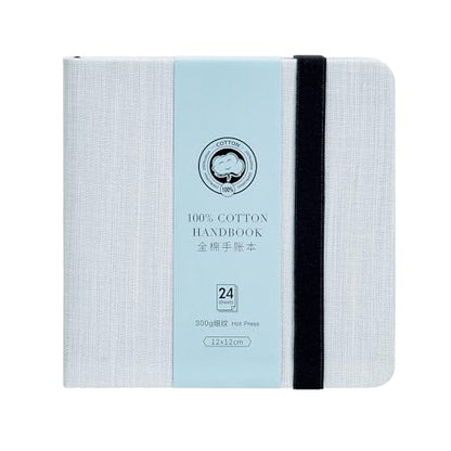 Lightwish Square Watercolor Journal,100% Cotton 24 Sheets Hot Press - color: Grey