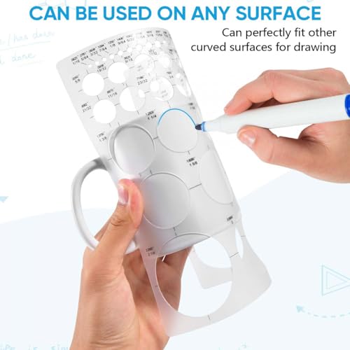 SenseYo 2 Pack Circle Template Stencil Round Geometric Drawings Ruler for Drafting Design Office Building Formwork Studying Large and Small Size - size: 2