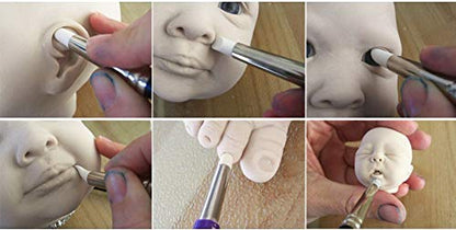 COMIART 5pcs Flexible Clay Sculpture Tools Silicon Color Shaper Brushes Size 0 - size: Size0