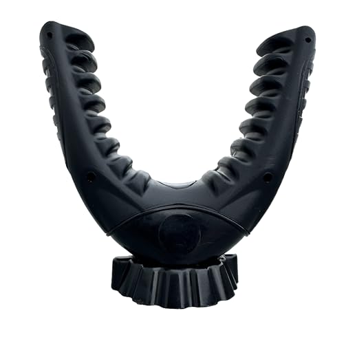 AUSCAMOTEK Universal 360° Swivel U-Shaped Stock Yoke with Soft Rubber Grips for Rifle Shooting Sticks Tripods and Monopods - 1/4 Inch Screw Thread