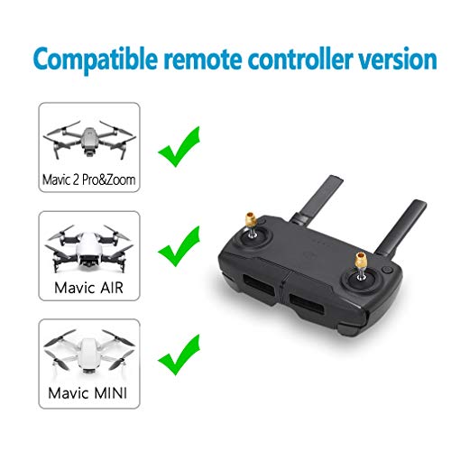 Hanatora Adjustable Remote Controller Joystick Stick for DJI Mavic Mini, Mini SE,Mavic Air,Mavic 2 Pro/Zoom, Aluminum Alloy Metal Control Thumb Replacement Extension Accessories