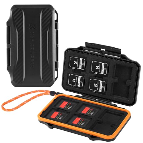 K&F CONCEPT 24 Slots Memory Card Case, Water-Resistant Shockproof - size: For 12 SD+12 CF
