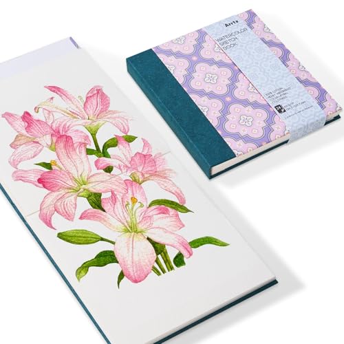 Arrtx Square Watercolor Sketchbook, 5.47" Cold Press - size: 5.47x5.47''