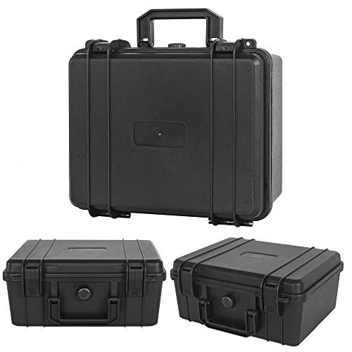 Protective Hard Case Shockproof Water-resistant with Customized DIY Foam Insert fit for Camera, etc, 11 X 9.5 X 5-Inch - size: Inner：10 X 7 X 4.7 Inch