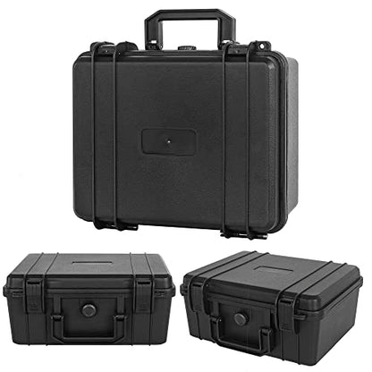 Protective Hard Case Shockproof Water-resistant with Customized DIY Foam Insert fit for Camera, etc, 11 X 9.5 X 5-Inch - size: Inner：10 X 7 X 4.7 Inch