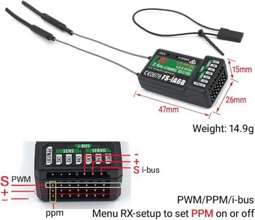 FS-i6 6CH RC Transmitter and Receiver FS-iA6B for RC Models Flysky