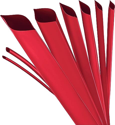 Extra Thick Heat Shrink Tubes 4:1 Dual Wall Adhesive Lined 10 Ft Long,Marine Grade Heat Shrink,Cable Heat Shrink Tubing Seal Against Moisture Corrosion and Air Leakage(16mm/10Feet, Red) - color: Red, size: 16mm/10Feet